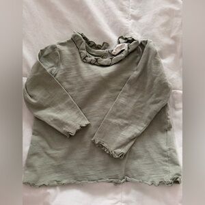 H&M Olive Long Sleeve Blouse